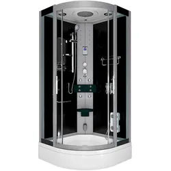 AcquaVapore Dampfdusche Duschtempel Sauna Dusche Duschkabine D46-53T2-EC 90x90 cm mit 2K Scheiben Versiegelung