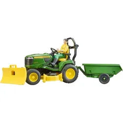 Bruder bruder 62104 bworld John Deere Aufsitzrasenmäher, Anhänger + Gärtner