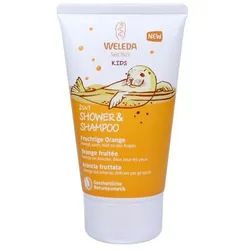 WELEDA AG Duschgel WELEDA Kids 2in1 Shower & Shampoo fruchtige Orange 150 ml