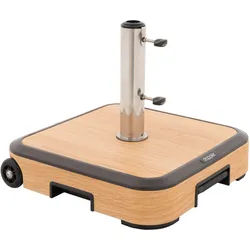 doppler Trolley Sockel AluWood 50 kg, Beton / Aluminium Holzoptik
