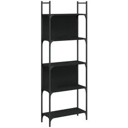 vidaXL Bücherregal Bücherregal 5 Böden Schwarz 60,5x24x166,5 cm Holzwerkstoff, 1-tlg. schwarz