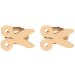 Adelia ́s Paar Ohrhänger Unisex Ohrringe – Ohrstecker aus Edelstahl, Ideal zum Verschenken – schlicht und stilvoll goldfarben