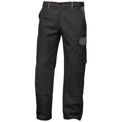 Craftland Arbeitshose Herren Twill Bundhose leichte Sommer Arbeitshose mit UV-Schutz robuste, bequeme und leichte Sommer-Arbeitshose mit UV-Schutz grau|schwarz 24