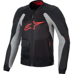 Alpinestars Troop-Air Protektorenjacke, schwarz-grau-rot, Größe M für Männer