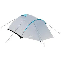 NILS CAMP Faltzelt NC6013 Campingzelt 3-Personenzelt, Personen: 3 (1 tlg., Moskitonetze), zusätzlicher Stauraum für Rucksäcke, Schuhe und Campingausrüstung grau