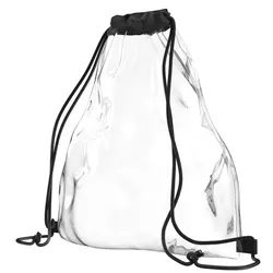 EAZY CASE Turnbeutel Festival Bags V2 Small Black, Festival Bag durchsichtig Transparente Tasche Festival Unisex Klein weiß
