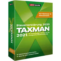 Lexware TAXMAN 2021 für Rentner und Pensionäre | Sofortdownload + Produktschl...