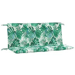 vidaXL Sitzauflage Gartenbank-Auflagen 2 Stk. Blattmuster 120x50x7cm Oxford-Gewebe, (2 St)