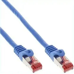 INLINE Patchkabel, S/FTP (PiMf), Cat,6, 250MHz, PVC, CCA, blau, 1,5m