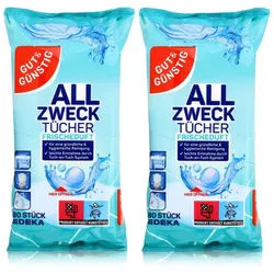 Gut & Günstig Gut & Günstig Allzwecktücher mit Frischeduft 80 Tücher (2er Pack) Reinigungstücher
