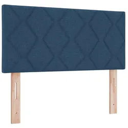 vidaXL Bett LED Kopfteil Blau 90 cm Stoff (1-tlg) blau