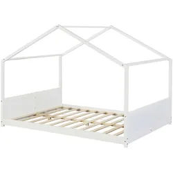 [en.casa] Kinderbett Simo , Weiß , Holz , Kiefer , 120x200 cm , Babymöbel & Kindermöbel, Kinderzimmer & Jugendzimmer, Kinderbetten, Spielbetten