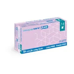 Sempercare® Einmalhandschuhe Nitril, puderfrei, Farbe: blau, 1 Packung = 100 Stück, Größe M