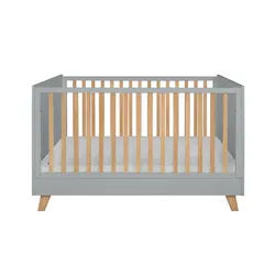 Raumhirsch Furniture Babybett Zara – Mitwachsendes Kinderbett für sicheren und komfortablen Schlaf grau