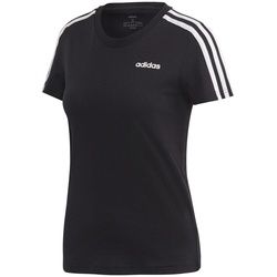 adidas Essentials 3-Streifen Trainingsshirt Damen schwarz/weiß XS