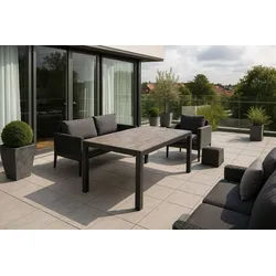 Westfield ALU WOOD Alu-Gartentisch Holzoptik Gartenmöbel 160x95cm