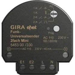 Gira 545300 eNet Funk-Universalsender 2-fach Mini