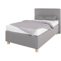 Westfalia Schlafkomfort Boxspringbett, mit Zierkissen grau