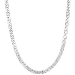 Hey Happiness Panzerkette Cuban Link Chain, 18K Roségold Vergoldet, Damen Cuban-Kette, Wasserfester Statement Schmuck silberfarben