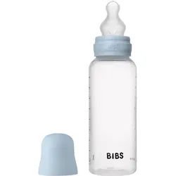 BIBS Anti-Colic Baby Bottle Silicone Anti-Kolik-Flasche mit Silikon-Sauger Baby Blue 270 ml