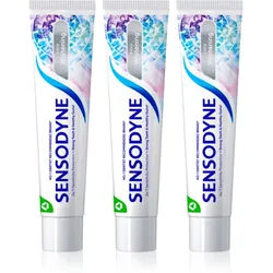 Sensodyne Extra Whitening bleichende Zahnpasta mit Fluor für empfindliche Zähne 3x75 ml