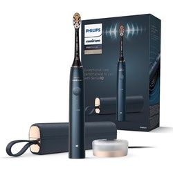 Philips Elektrische Zahnbürste Sonicare DiamondClean Prestige 9900 – Elektrische Zahnbürste, Aufsteckbürsten: 1 St., Zahnbürsten, Schallzahnbürste elektrisch,Ladeetui, Elektrische Zahnbürste, Drucksensor SenseIQ, Zahn Reinigung Gerät blau