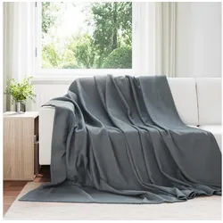 vidaXL Tagesdecke, Wohndecken 24 Stück Dunkelgrau 240 x 220 cm Fleece grau