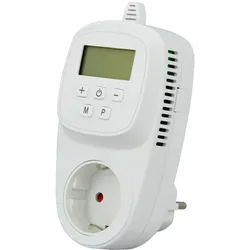 Steckdosenthermostat , Weiß , Kunststoff , 7x4.2x14 cm , Elektrogeräte, Heizgeräte, Infrarot-Heizpaneele