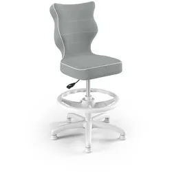 Raumhirsch Furniture Kinderstuhl Petit mit Fußstütze , Grau, Weiß , Textil , Quadratisch , 66x90x66 cm , Babymöbel & Kindermöbel, Babyzimmer, Kindersessel & Kindertische
