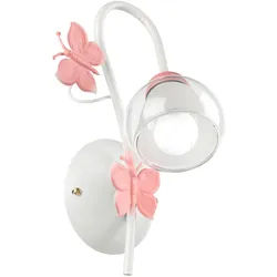 Kinderhängeleuchte Butterfly Weiß/Pink max. 6 Watt