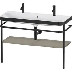 Duravit Happy D.2 Plus c-bonded Set mit Metallkonsole Stein Grau Seidenmatt 1175x490x850 mm - HP4759 HP4759O92920000