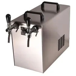 ich-zapfe Bierzapfanlage STREAM 50 Komplettset 2-Leitungen Trockenkühler 55 l/h - Zapfkopf Korb, Zapfkopf 2 Flach