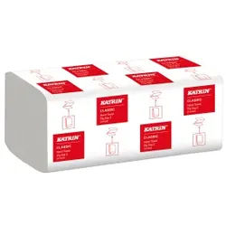 KATRIN Papierhandtücher Classic ZZ, 22,4 x 23 cm, 2-lagige Papiertücher aus Recycling-Material, 1 Karton = 20 Packungen à 200 Blatt
