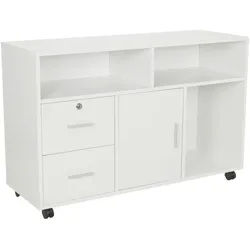 Mid.you Aktenschrank , Weiß , Holzwerkstoff , 2 Schubladen , 100x65x35 cm , abschließbar , Büromöbel, Bürostühle, Chefsessel