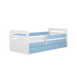 Raumhirsch Furniture Kinderbett Tomi mit Schublade ohne Matratze Blau 90/65/144 , Holzwerkstoff , Rechteckig , 80x140 cm , Babymöbel & Kindermöbel, Kinderzimmer & Jugendzimmer, Kinderbetten