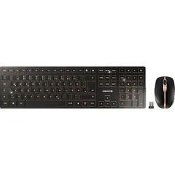 CHERRY DW 9100 SLIM, Tastatur & Maus Set, kabellos, Schwarz/Bronze