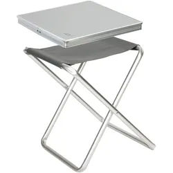 Bo-Camp Hocker mit Tischplattenaufsatz Grau