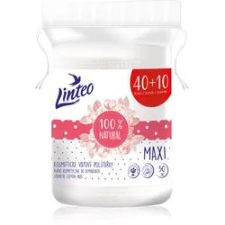 Linteo Natural Cotton Pads Abschminkpads Maxi 40 + 10ks 50 St.