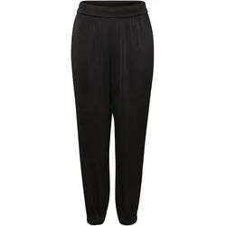 Stoffhose KAFFE "Hose KAingrid", Damen, Gr. 38, N-Gr, schwarz (schwarz deep), Obermaterial: 100% Polyester PES., Hosen Stoffhose