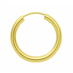 Adelia ́s Paar Creolen Damen Silberschmuck 1 Paar 925 Silber Ohrringe / Creolen Ø 50 mm, 925 Sterling Silber Silberschmuck für Damen goldfarben