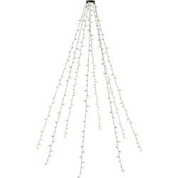 Goobay 280 LED-Baummantel mit Ring - mit Timer- und Memory-Funktion, 8 Leuchtmodi, 24-V-Außentrafo, warmweiß (3000 K), für den Innen- und Außenbereich (IP44)