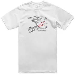Alpinestars Mx Helm T-Shirt, weiss, Größe M für Männer