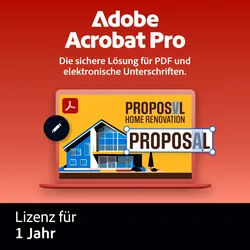 Adobe Acrobat Pro kaufen | Jahreslizenz | 1 Benutzer - 2 Installationen