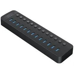 CT2U3-13AB 13x USB-A 3.0 Hub with Switches - Black USB-Hubs - USB 3.0 - 13 - Schwarz
