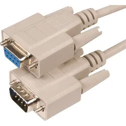 AK 2303 - D-SUB Verlängerung, 1:1, 9-pol., Stecker/Buchse, 3m