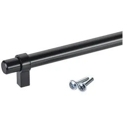 SO-TECH® Möbelgriff G20 Stahl schwarz matt lackiert Relinggriff Ø 14 mm (10-St), Bohrlochabstand (BA) 690 mm schwarz Bohrlochabstand (BA) 690 mm