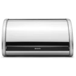 Brabantia Single Brotkasten, Hochwertiger Brotfrischhaltekasten aus Edelstahl, Farbe: Matt Steel