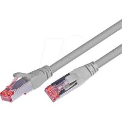 SLIM P6 1 GR - Cat.6 PiMF-Kabel, S/FTP, 1 m, grau