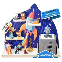 stadtecken Kinderregal Rakete mittel, Regal für die Toniebox und ca. 35 Tonies, Geeignet für die Toniebox bunt