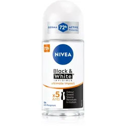Nivea Invisible Black & White Ultimate Impact Antitranspirant Deoroller für Damen 50 ml